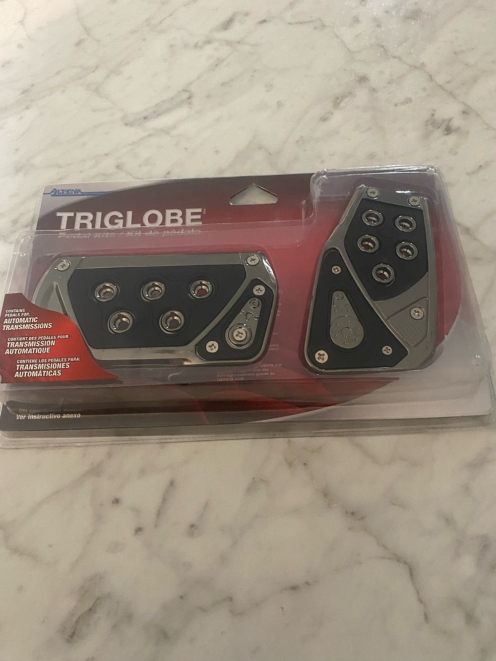 Globe Men's Black & Silver Automatic Transmission Pedal Covers